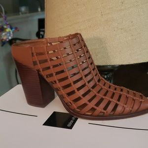 Dolce Vita Brown Woven Leather Mules